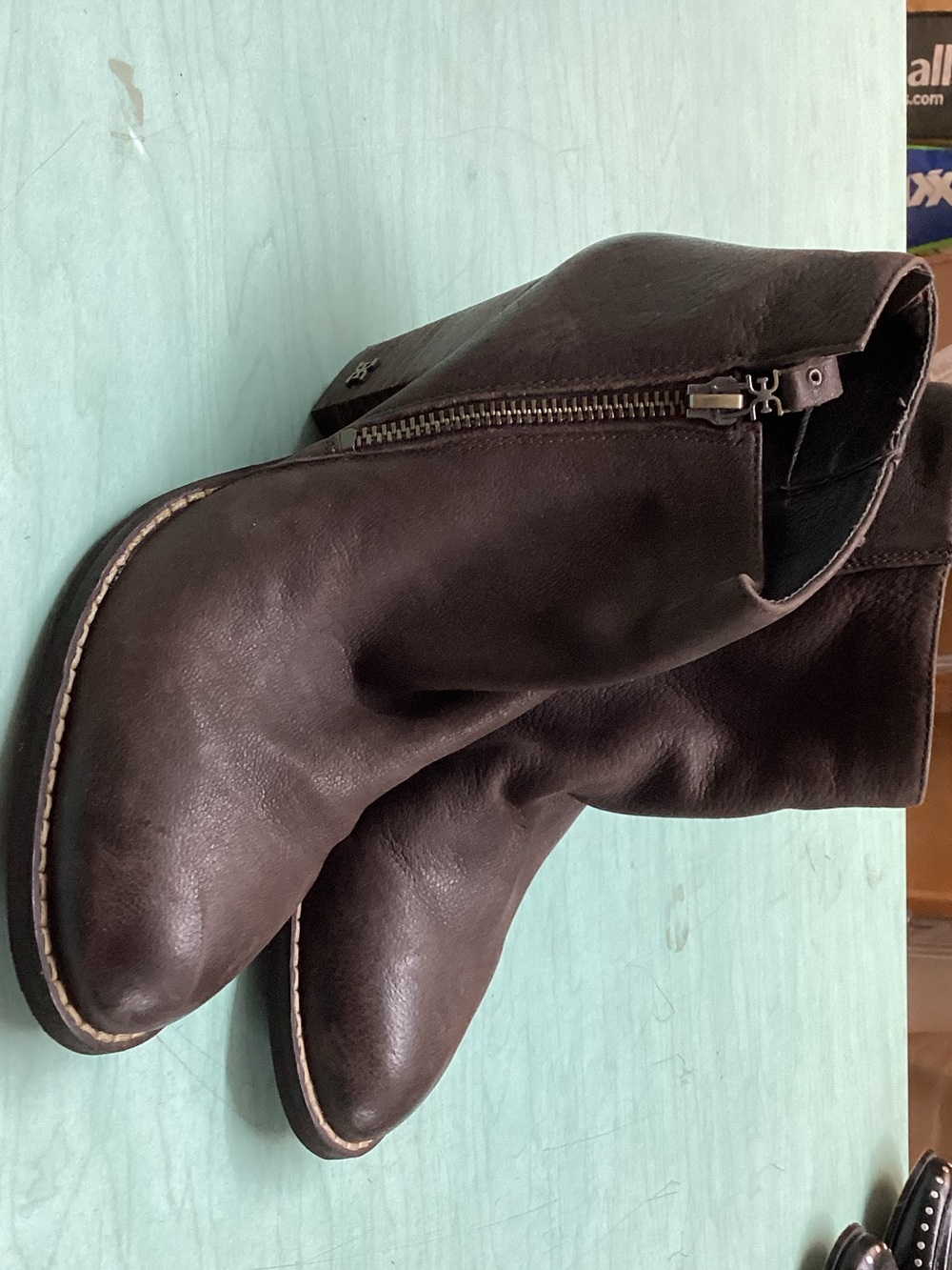 Sam Edelman Dark Brown Leather Ankle Booties